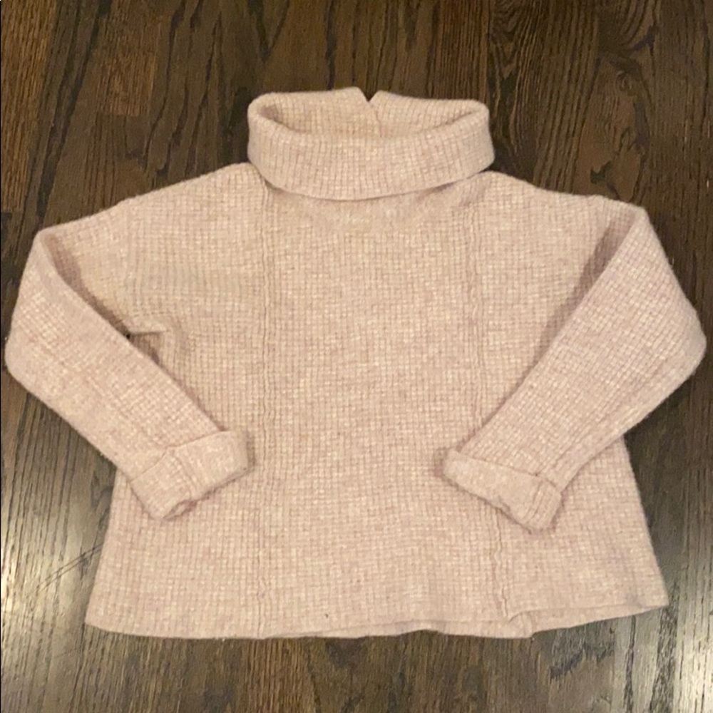 Free People Waffle Turtle Neck, Oatmeal